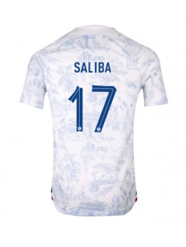 Frankrike William Saliba #17 Replika Borta Kläder VM 2022 Kortärmad